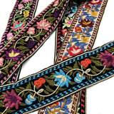 1 Yards Embroidered Rose Lace Trim Jacquard Ribbon DIY Craft Making Sewing Supplies