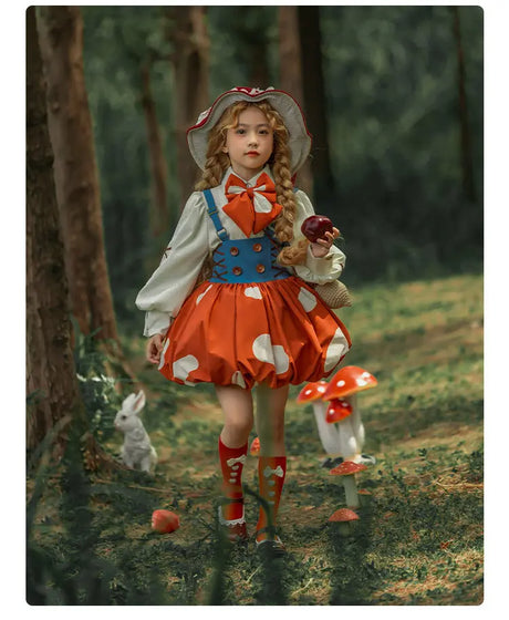 Handmade Little Red Mushroom Costume Set