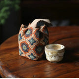 Padded Cotton Teacup Storage Bag Ceramic Glass Drawstring Bags Portable Organiser