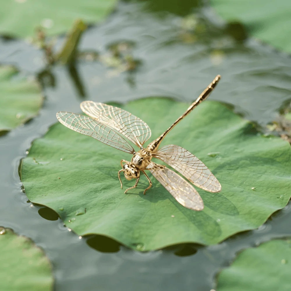 Handmade Dragonfly Ornament Tea Pet Decor Figurine