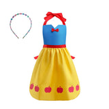 Mother Daughter Matching Clothing Apron Dresses Women Girls Halloween Cosplay Children Princess Coveralls