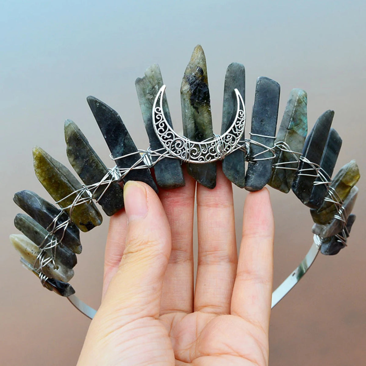 Goddess Crowns Raw Crystal Quartz Tiara Headbands