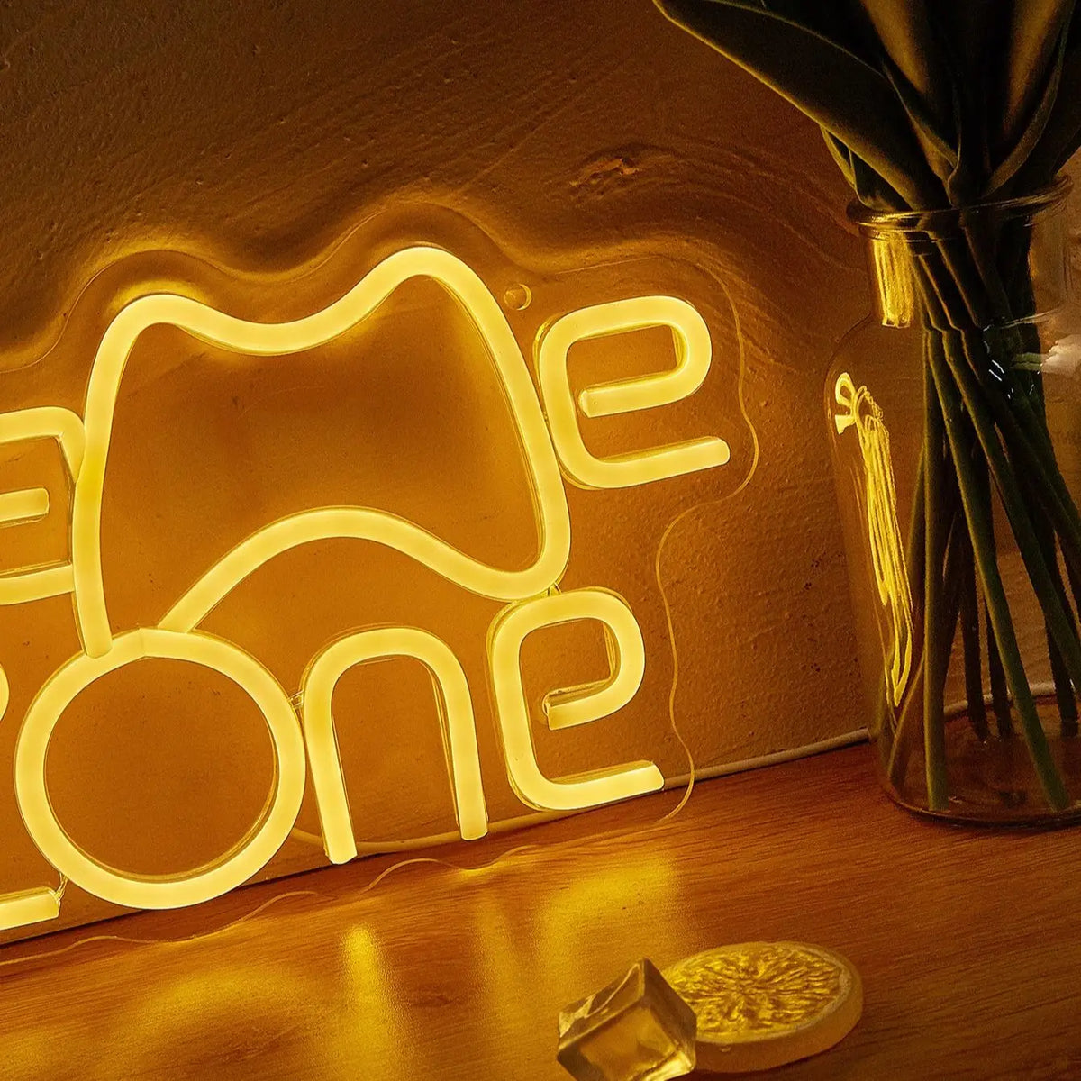 LED Neon Game Zone USB Sign Night Light 3D Wall Art