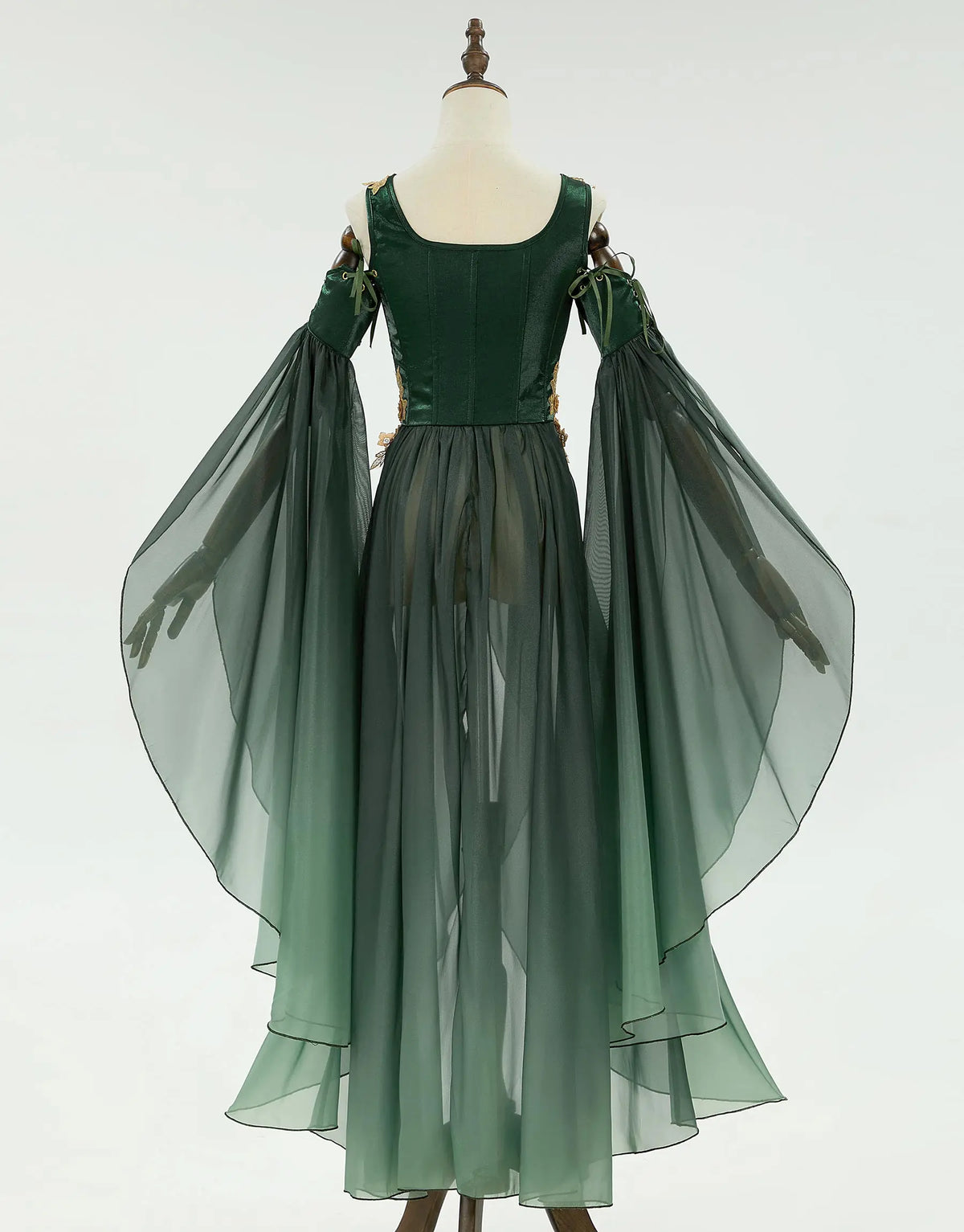 Elven Medieval Renaissance Costume Elf Style Corsetted Dress Cosplay Costume