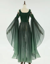 Elven Medieval Renaissance Costume Elf Style Corsetted Dress Cosplay Costume