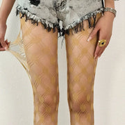 Diamond Check Fishnet Tights Pantyhose