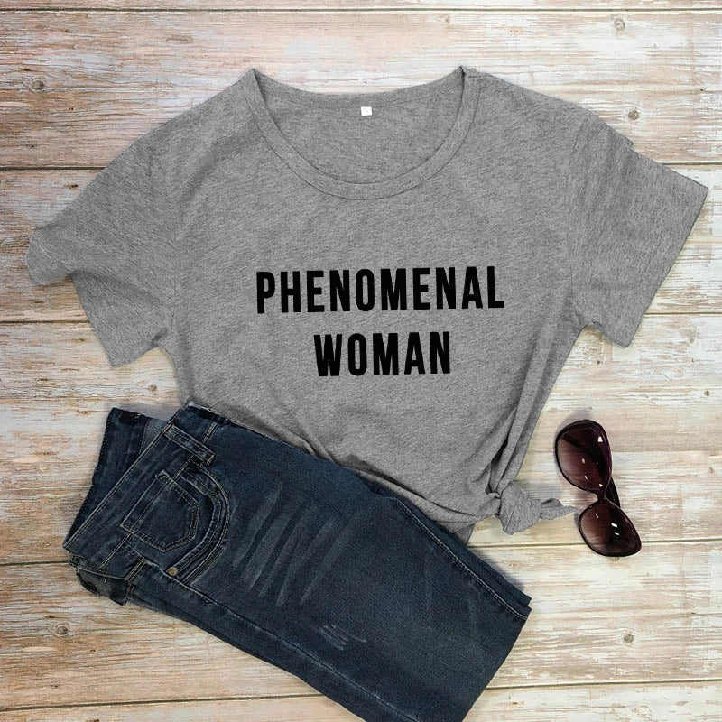 PHENOMENAL WOMAN Cotton T-Shirt