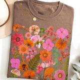Pressed Flower T-shirt Nature Lover Tee Gardener Gift
