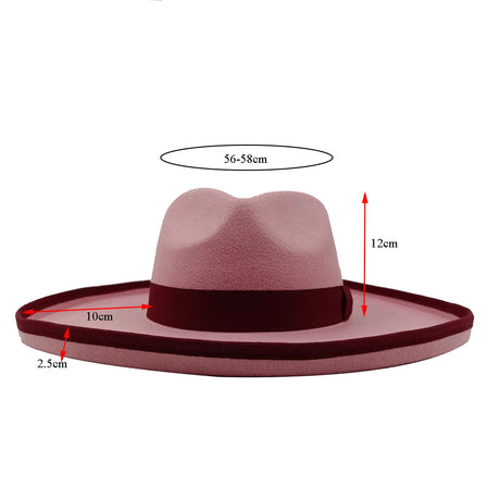 Lucky Love Heart Fedora Hats 10cm Wide Brim
