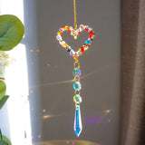 Star, Sun, Heart Crystal Sun Catchers Hanging Rainbow Prisms