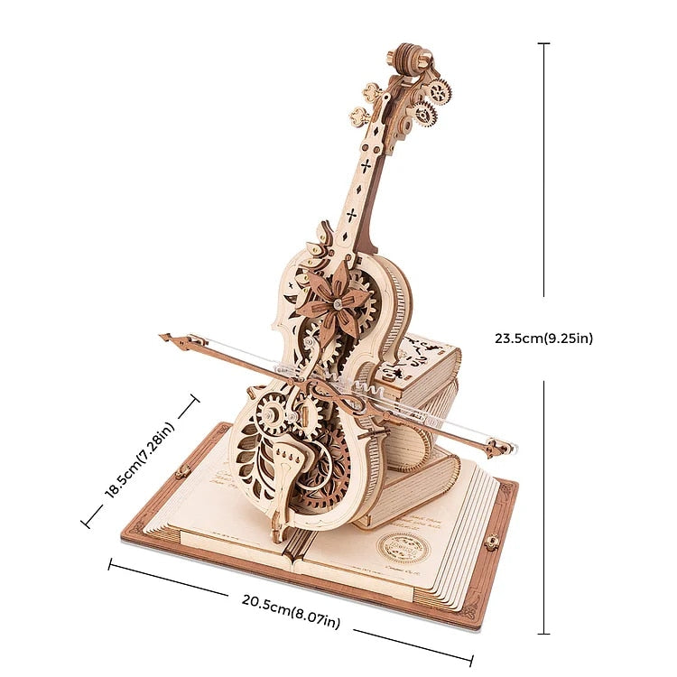 Magic Cello Music Box DIY Wooden Model Kit