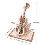Magic Cello Music Box DIY Wooden Model Kit