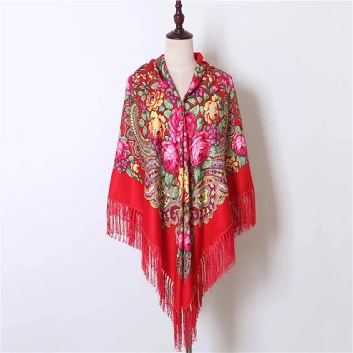 Babushka Shawl Large Fringed Scarves 160*160cm
