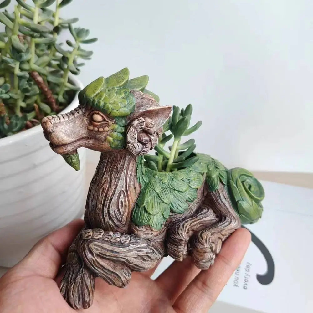 Resin Dragon Succulent Planter