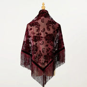 140X70 Cm Velvet Shawl Tassel Scarf Pashmina Stole