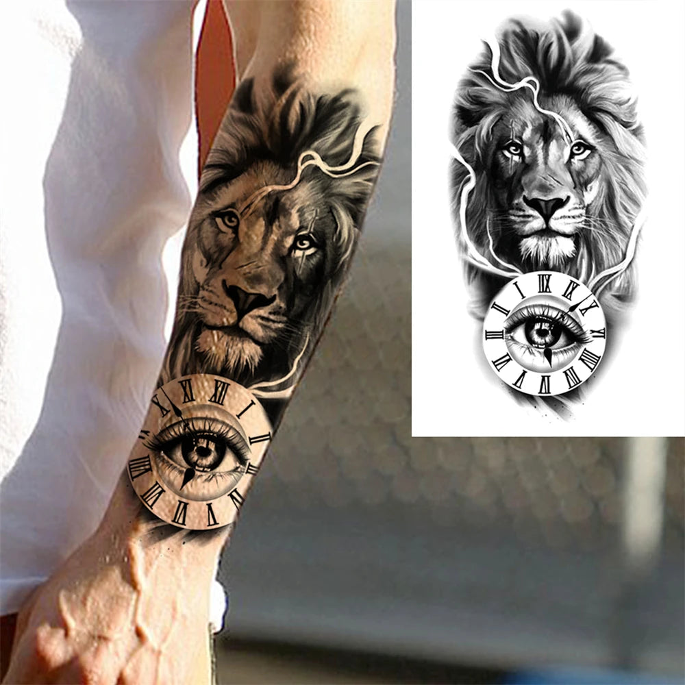 Large Peony Temporary Tattoos