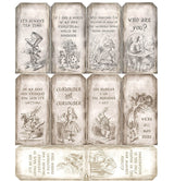 Vintage Alice In Wonderland Theme Scrapbooking Stickers