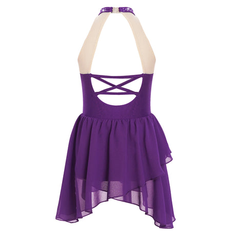 Girls Ballet Leotard Figure Ice Skating Dancewear Stage Costume