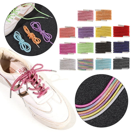 One Rhinestone Shoelace Casual Sneakers Round Shoe Laces Rainbow Diamond Cross Braiding 100/120/140/160CM