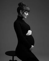 Black Bodycon Maternity Dresses For Pregnancy Photoshoots