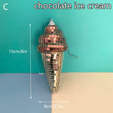 Hanging Disco Ice Cream Cone Mirror Ball Room Decor