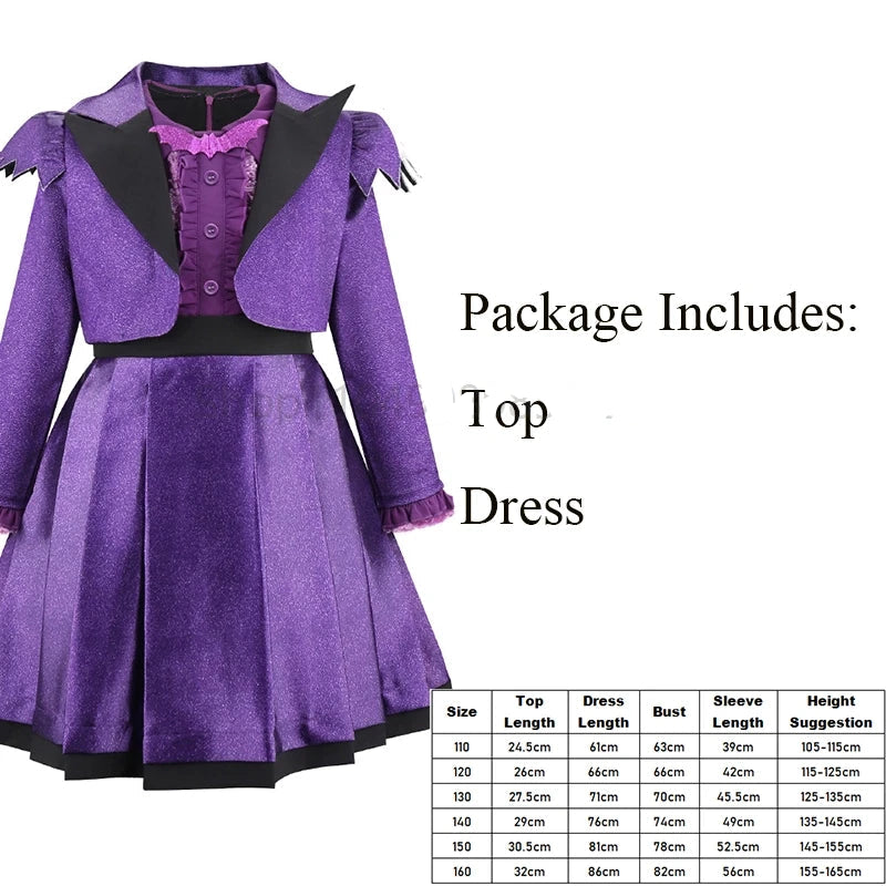 Vampirina "Vee" Hauntley Girls Purple Teen Vampire Halloween Costume Party Cosplay