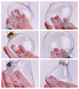 Six Shatterproof Transparent Christmas Decoration Bauble Ball Ornaments 80mm