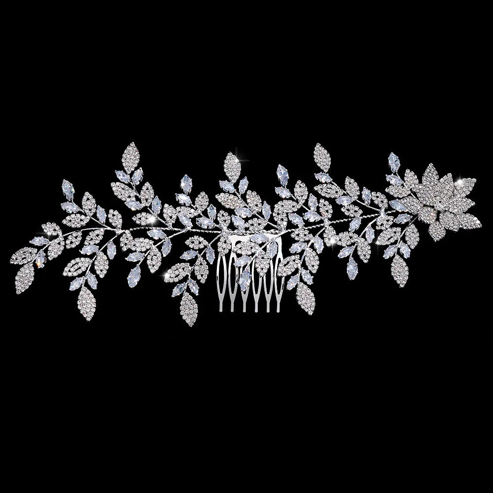 Wedding Hair Accessories Cubic Zircon Bridal Hair Combs Headpieces Hair Jewellery