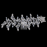 Wedding Hair Accessories Cubic Zircon Bridal Hair Combs Headpieces Hair Jewellery