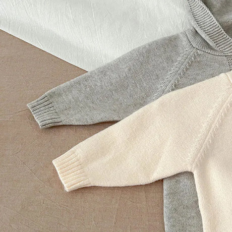 Baby and Toddler Knitted Romper Bear Bunny Ear Hooded Jumpsuits for Boys Girls