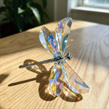 Rainbow Prism Butterfly & Dragonfly Figurine Glass Decor