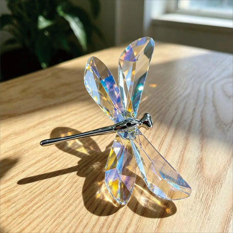 Rainbow Prism Butterfly & Dragonfly Figurine Glass Decor