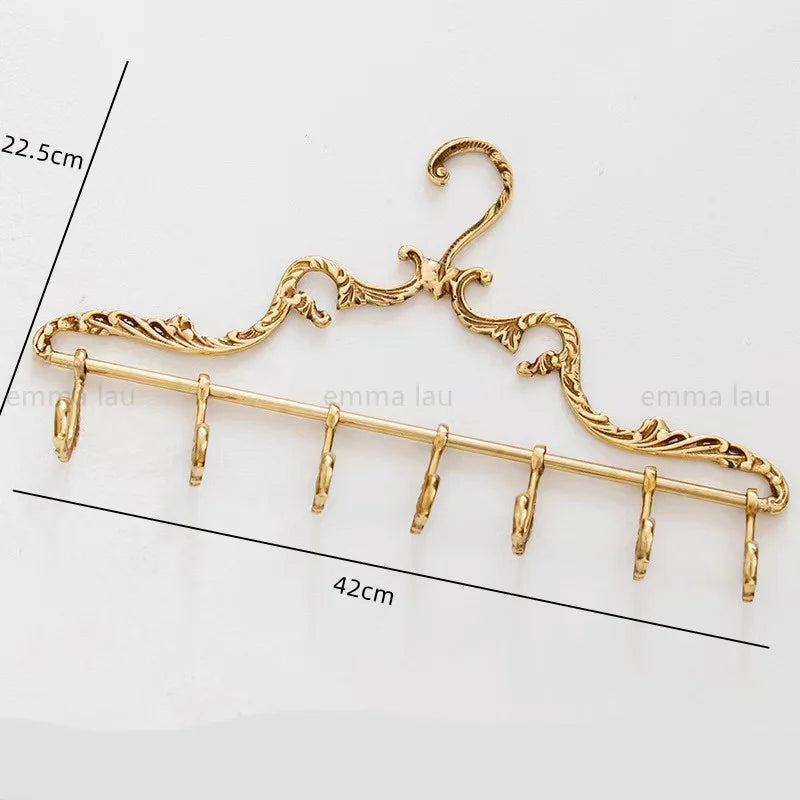 French Palace Style Solid Brass Clothes Hanger