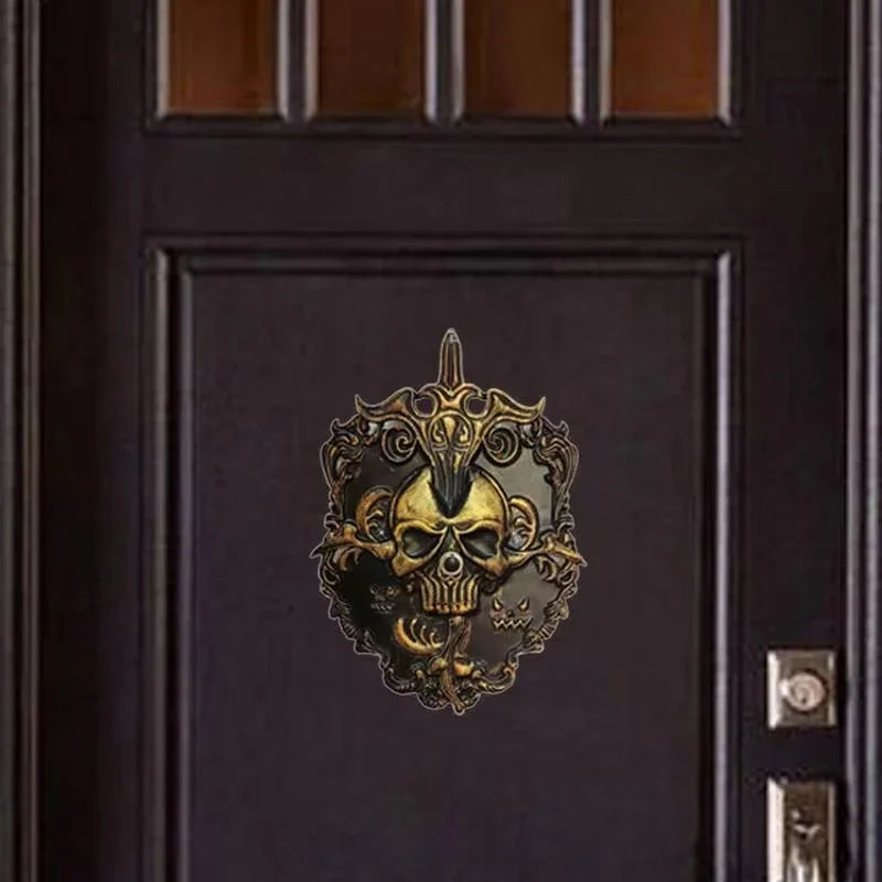 Skull Doorbell Halloween Decorative Haunted House Doorbell Props