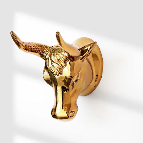 Gilded Guitar Hook Ox Head Hanging Storage Ukulele Stringed Musical Instrument Display Hook