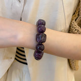 Acrylic Irregular Square Round Beaded Bracelet Vintage Reproduction