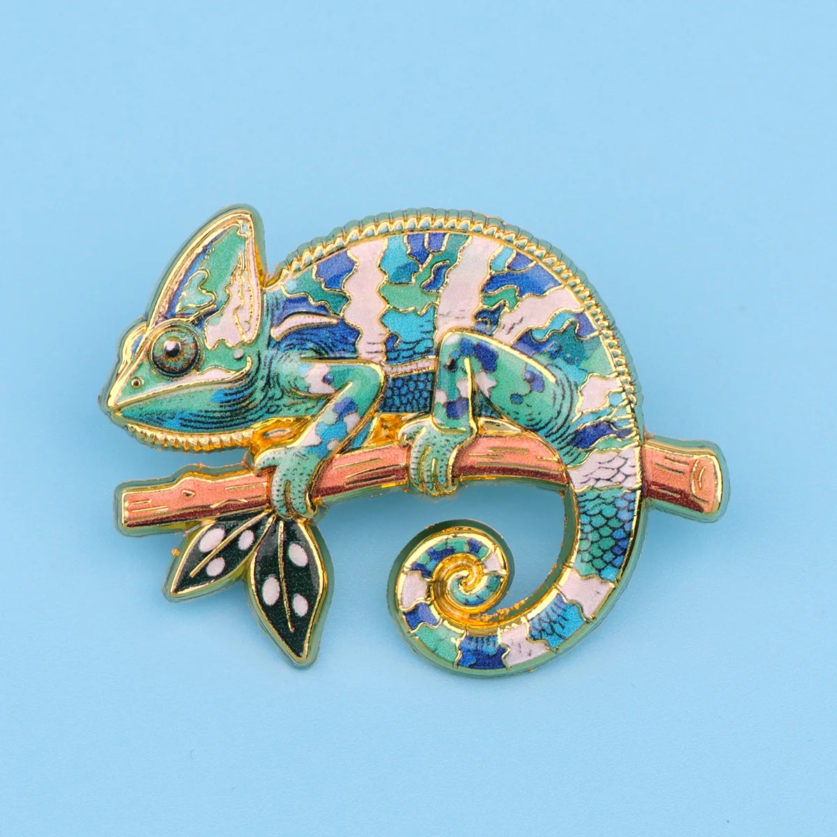 Chameleon Lizard Enamel Pin