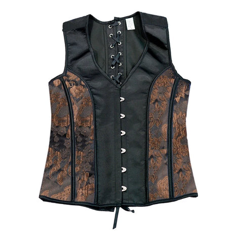 Men's Formal Boned Waistcoat Corset Vest Lace Up Burlesque Performance Stage Costume