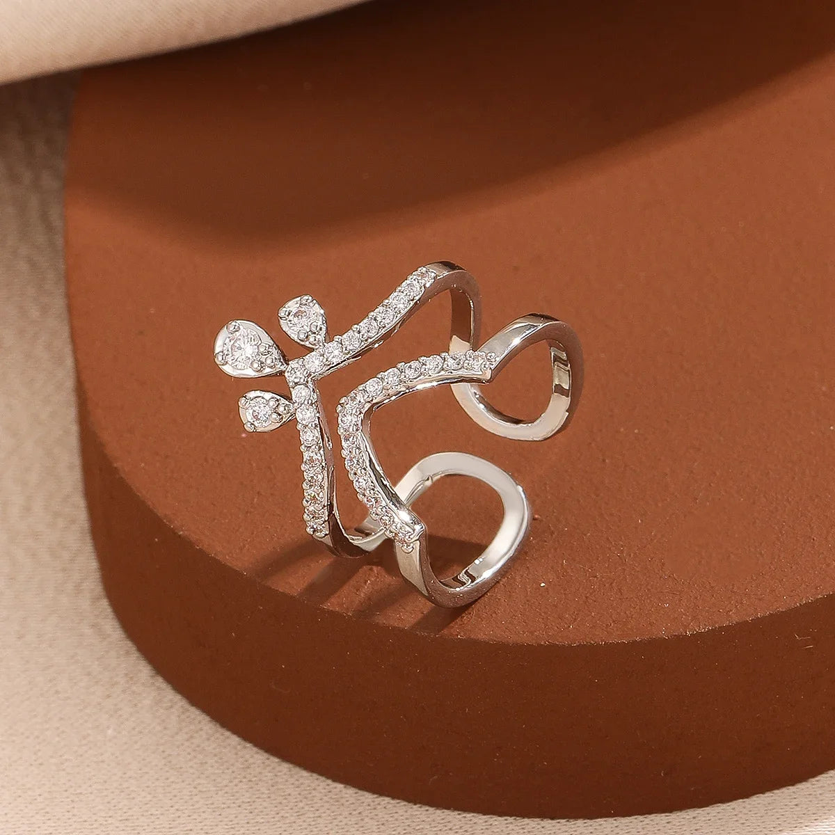 Zircon Nail Jewellery Wearable Art Finger Tip Rings