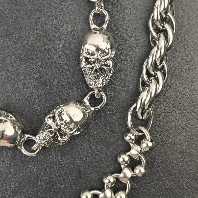 Skull Pocket Punk Wallet Chain Stainless Steel