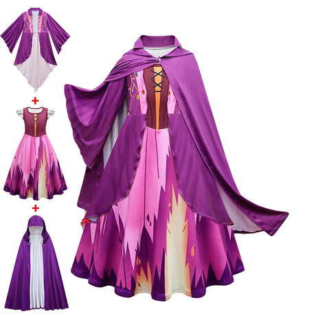 Hocus Pocus 2 Costume Girls Sanderson Sisters Children Sarah Witch Dress
