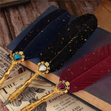Wizard's Gift Calligraphy Feather Dip Pen Writing Set