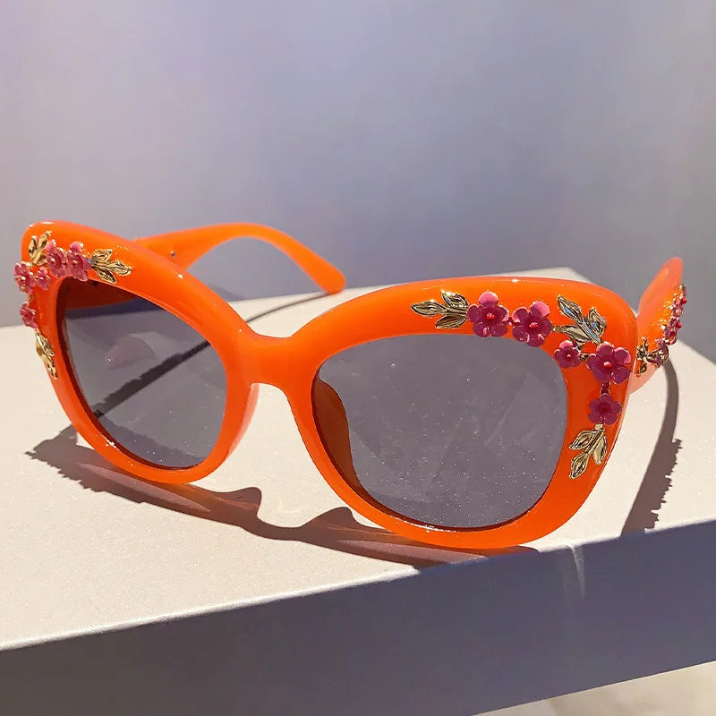 Spring Pink Flower Sunglasses