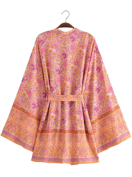 Boho Cover Ups Short Kimono