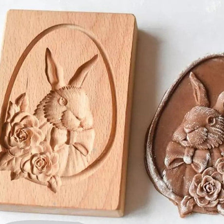 Wooden Shortbread Mould Cookie or Clay Embossing Moulds