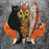 Embroidered Animal Patches Fox Black Cat Fish DIY Sew Craft