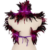 Feather Shoulder Epaulettes Festival Rave Wear