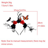 Halloween Headpiece Branches Roses Butterflies Bats Spider