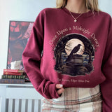 Edgar Allan Poe Sweatshirt Once Upon A Midnight Dreary Literary Poet Sweater Jumper