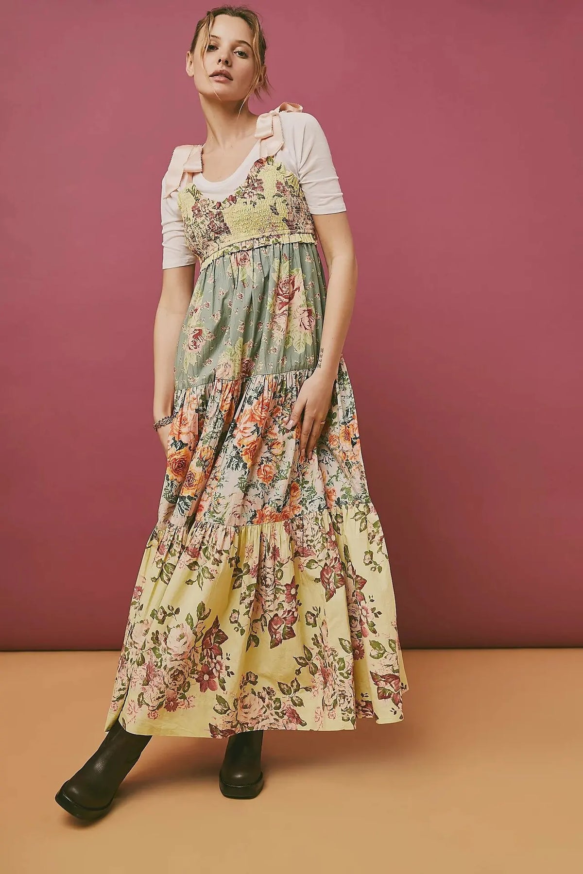 Ari's Boho Maxi Dresses 9 Colours Vintage Floral Print Summer Dress